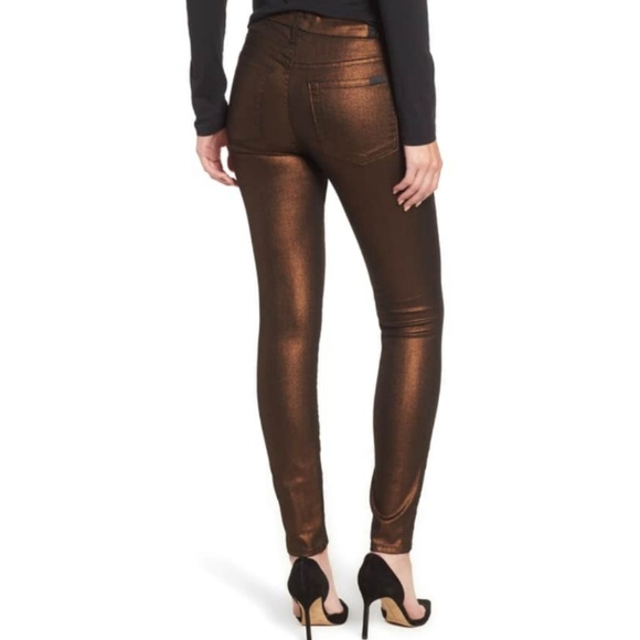 Soft Surroundings metallic copper jeans size 10 - Picture 2 of 7